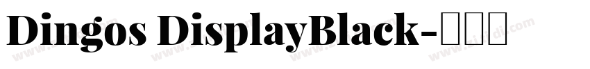 Dingos DisplayBlack字体转换